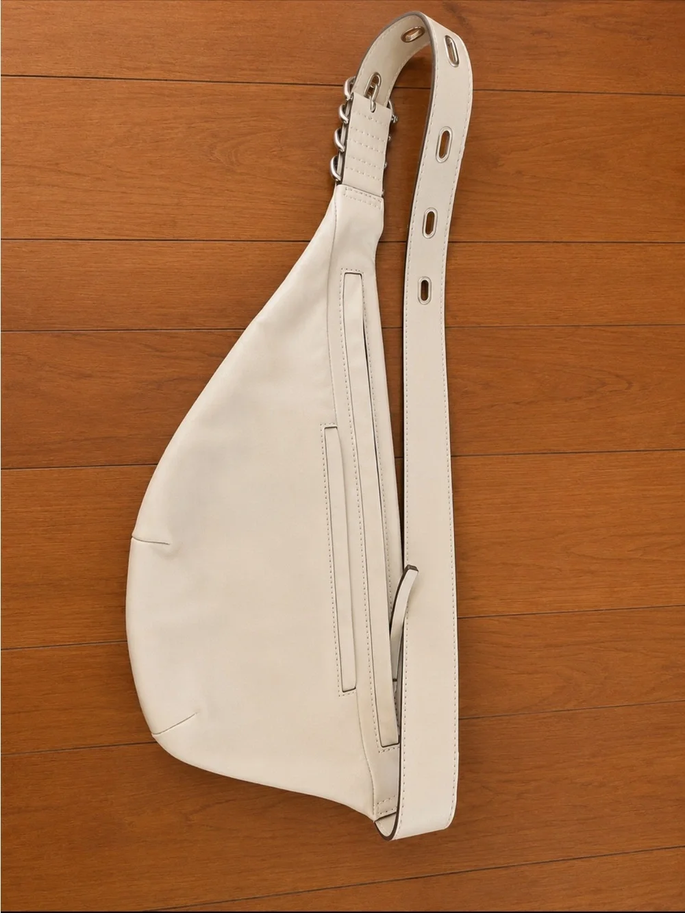 Rag & Bone Petra Leather Sling Bag in Cream Minimalist Luxe